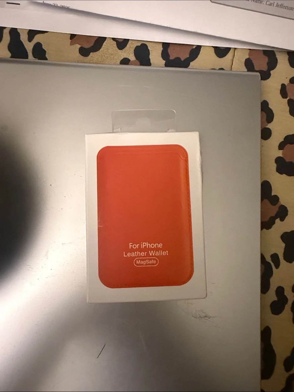 Apple Leather Wallet MagSafe - Orange